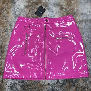 Hot Pink Latex Skirt